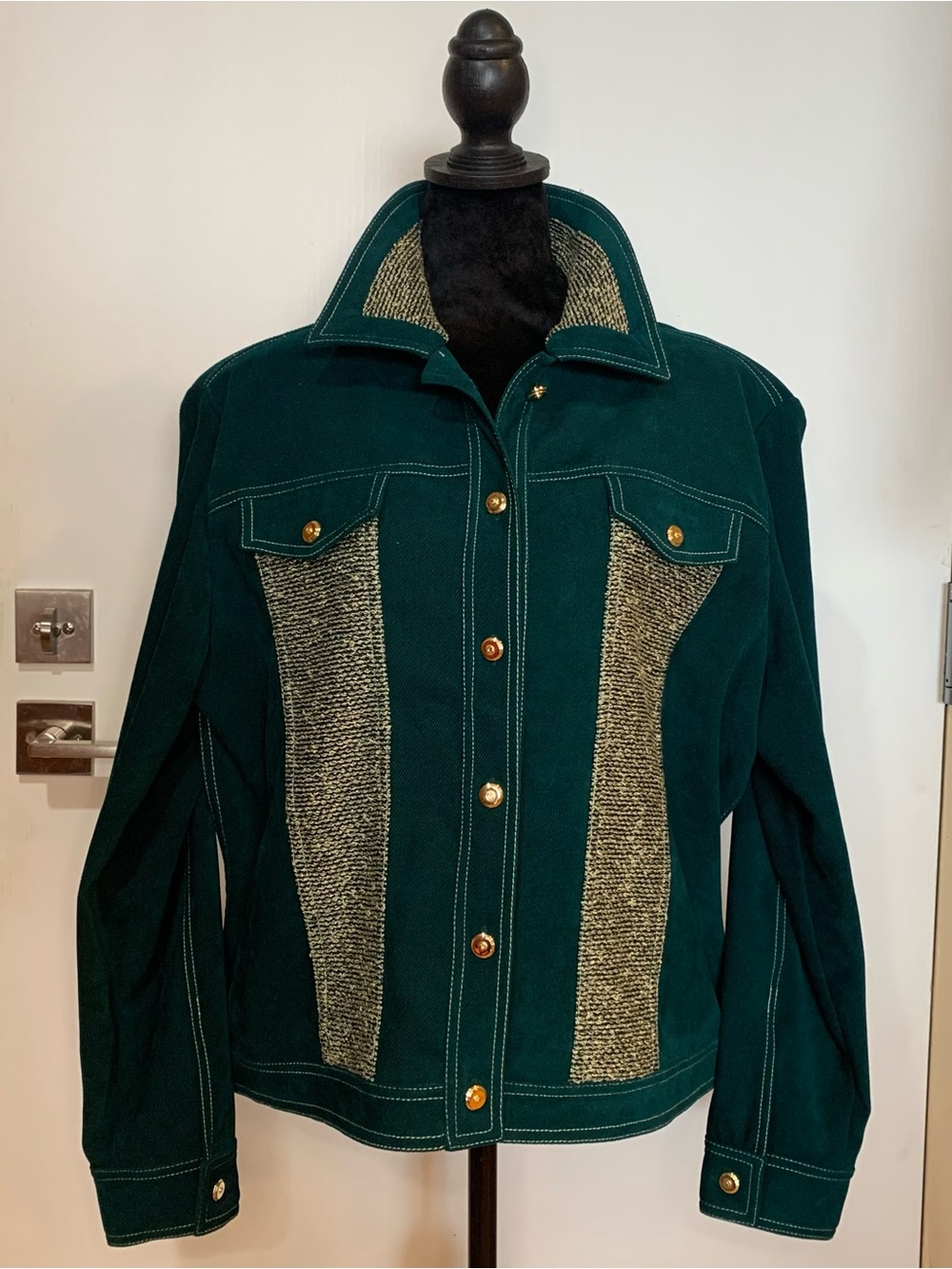 St. John Sport VINTAGE Y2K era Forest Green Women's Button-Up Jacket